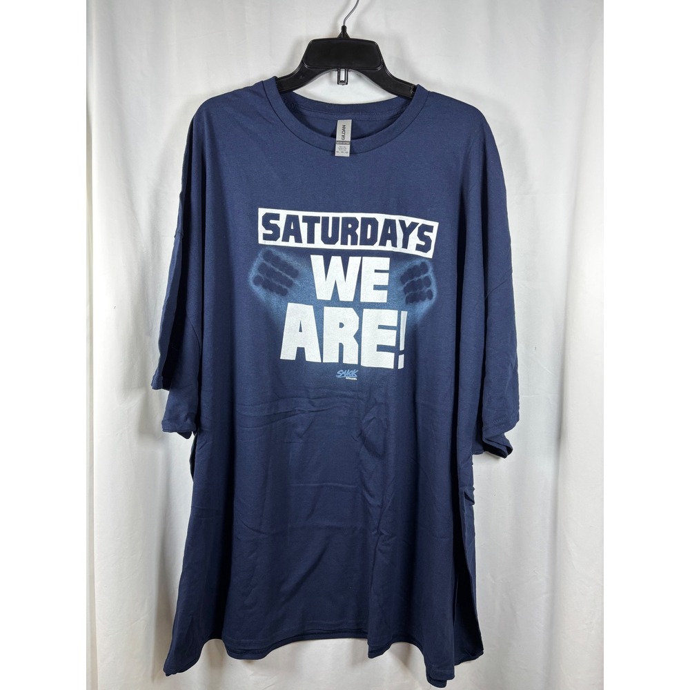 Smack Apparel Saturdays We Are Navy‎ Blue Graphic T-Shirt Mens 5XL Penn State